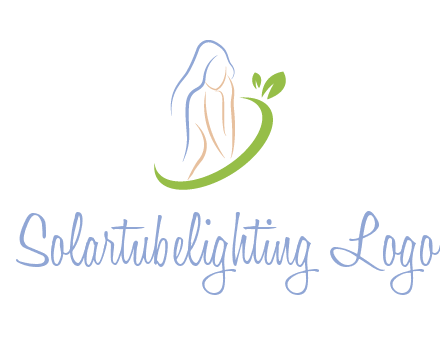 swoosh around woman body spa logo