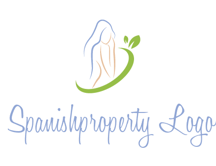swoosh around woman body spa logo