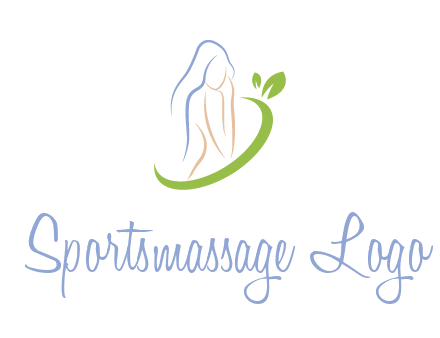 swoosh around woman body spa logo