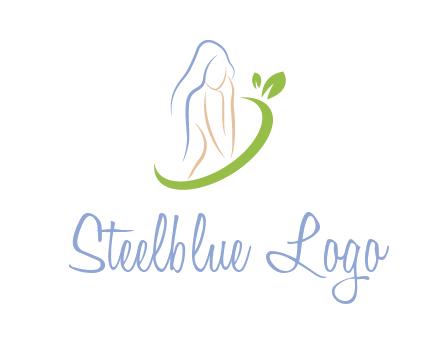 swoosh around woman body spa logo