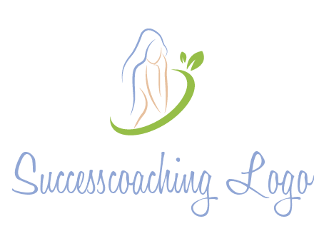 swoosh around woman body spa logo