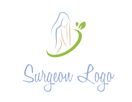 swoosh around woman body spa logo