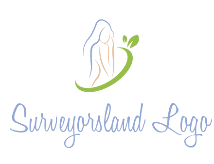 swoosh around woman body spa logo