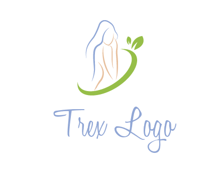 swoosh around woman body spa logo