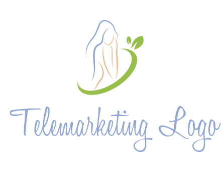 swoosh around woman body spa logo