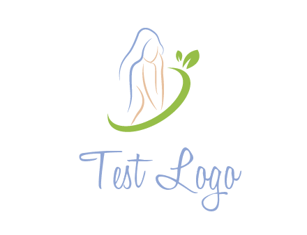 swoosh around woman body spa logo