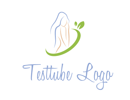 swoosh around woman body spa logo
