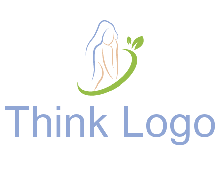 swoosh around woman body spa logo