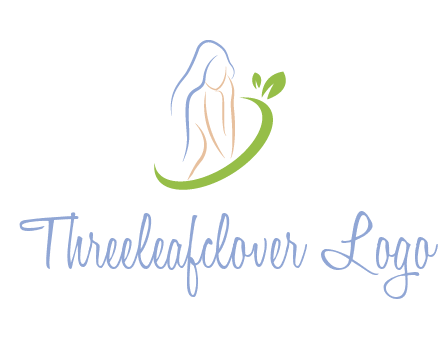 swoosh around woman body spa logo