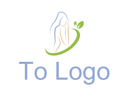 swoosh around woman body spa logo