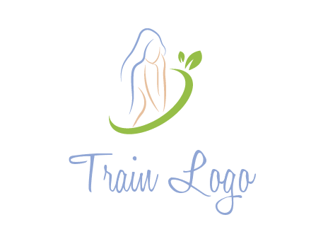 swoosh around woman body spa logo