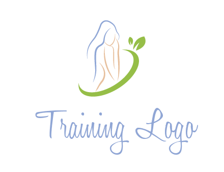 swoosh around woman body spa logo