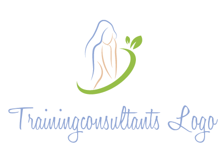 swoosh around woman body spa logo