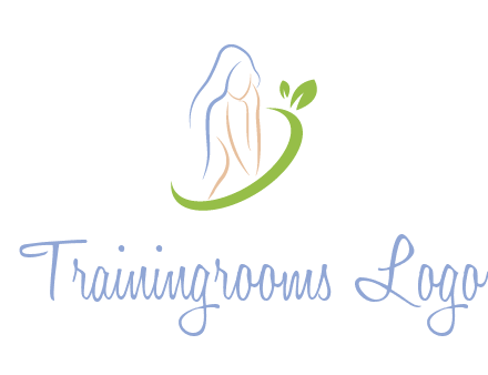 swoosh around woman body spa logo