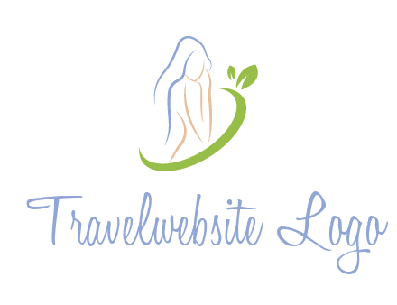 swoosh around woman body spa logo