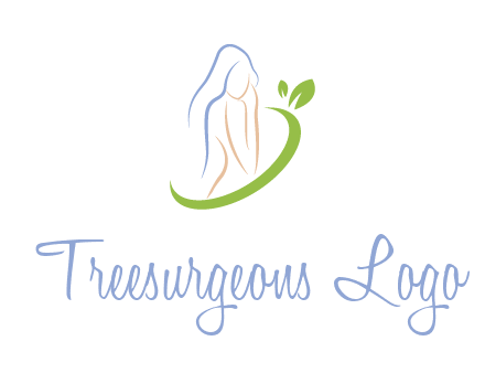 swoosh around woman body spa logo