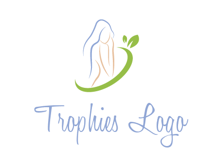 swoosh around woman body spa logo