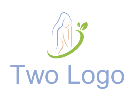 swoosh around woman body spa logo