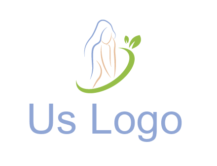 swoosh around woman body spa logo