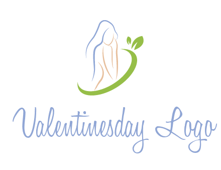 swoosh around woman body spa logo