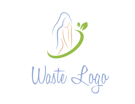 swoosh around woman body spa logo