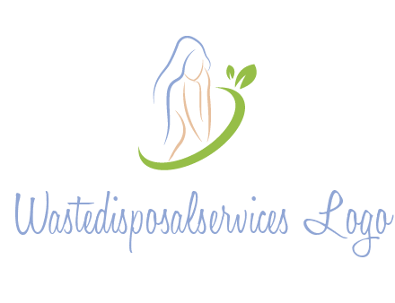 swoosh around woman body spa logo