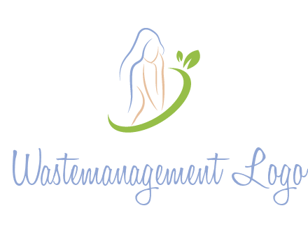 swoosh around woman body spa logo