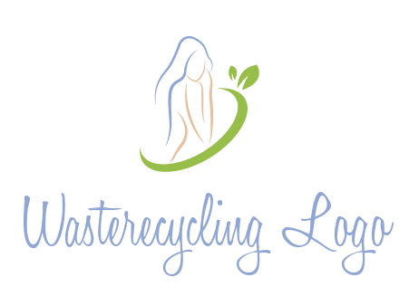 swoosh around woman body spa logo