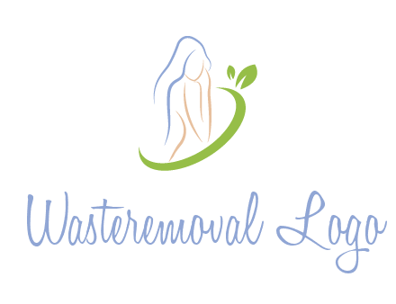 swoosh around woman body spa logo