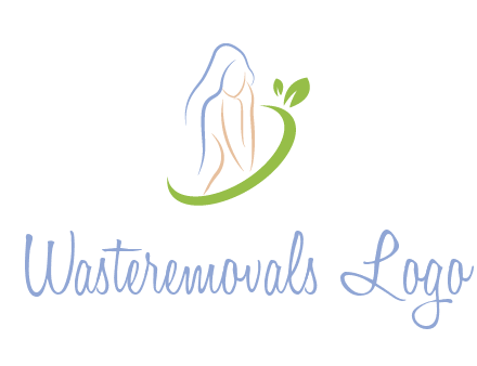 swoosh around woman body spa logo
