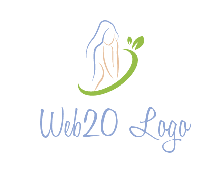 swoosh around woman body spa logo