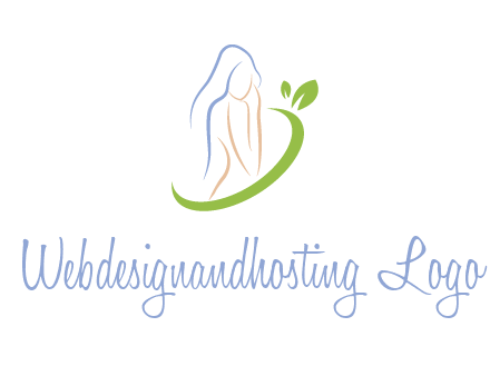 swoosh around woman body spa logo