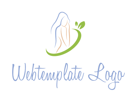 swoosh around woman body spa logo