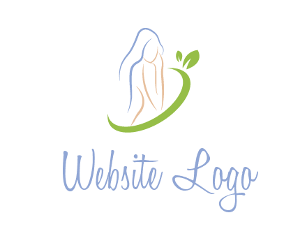 swoosh around woman body spa logo