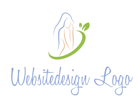 swoosh around woman body spa logo