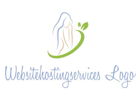 swoosh around woman body spa logo