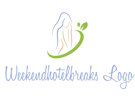 swoosh around woman body spa logo