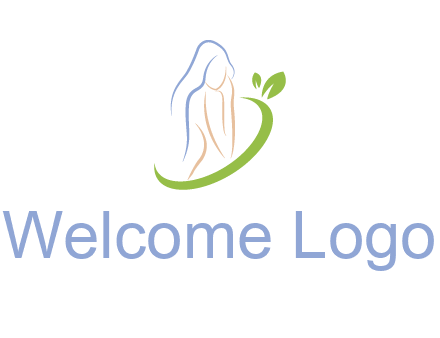 swoosh around woman body spa logo