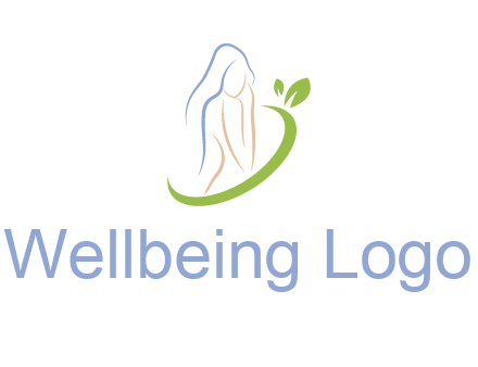 swoosh around woman body spa logo
