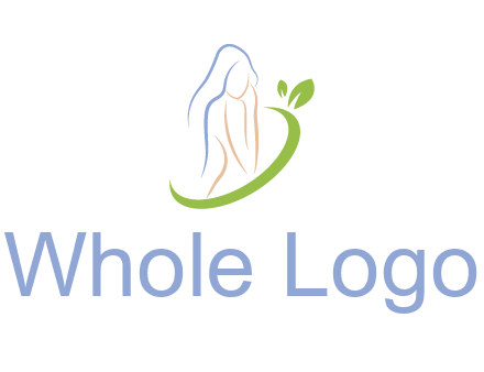 swoosh around woman body spa logo