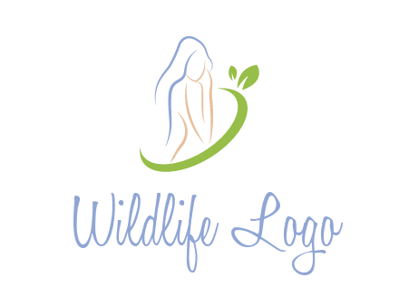 swoosh around woman body spa logo