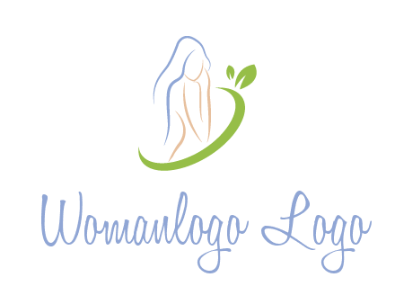 swoosh around woman body spa logo