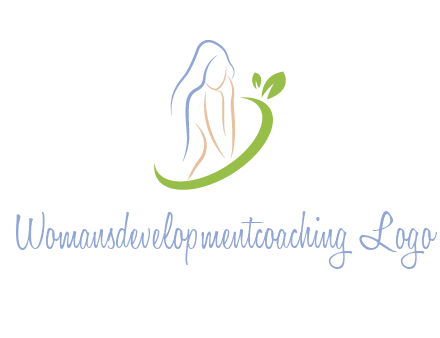 swoosh around woman body spa logo
