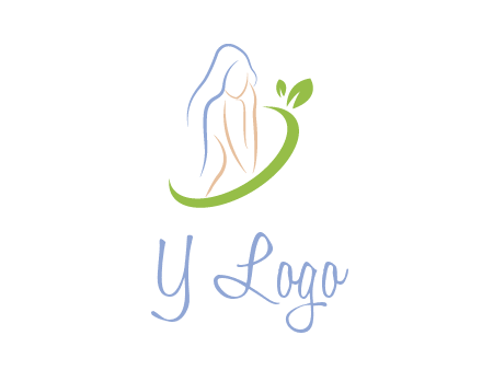 swoosh around woman body spa logo