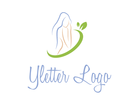 swoosh around woman body spa logo