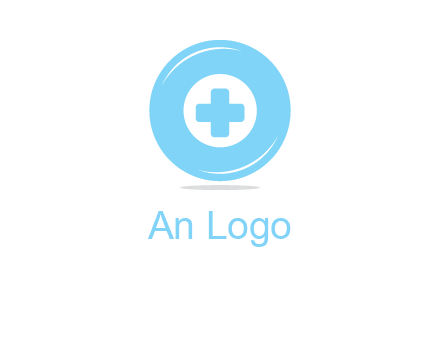 addition sign inside letter O