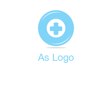 addition sign inside letter O