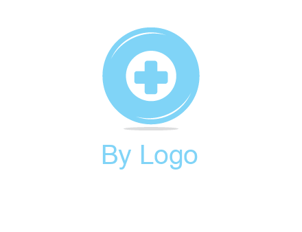 addition sign inside letter O