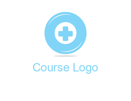 addition sign inside letter O