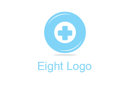 addition sign inside letter O